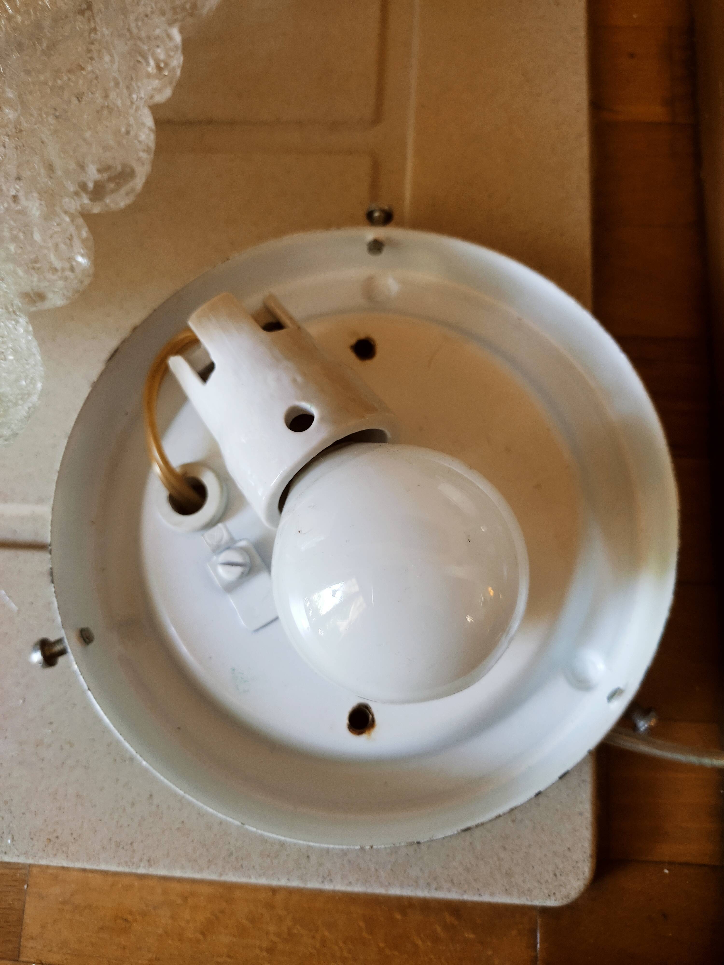 Textured glass ceiling lamp