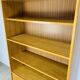 1950s modernist bookshelf, light oak, vintage