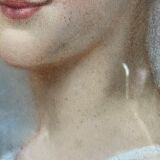 Portrait d’une jeune fille, signé, XX siècle