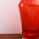 Vase rouge en verre par Riihimaki Finlande