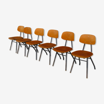 Suite of 6 industrial chairs, Germany 1960