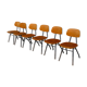 Suite of 6 industrial chairs, Germany 1960