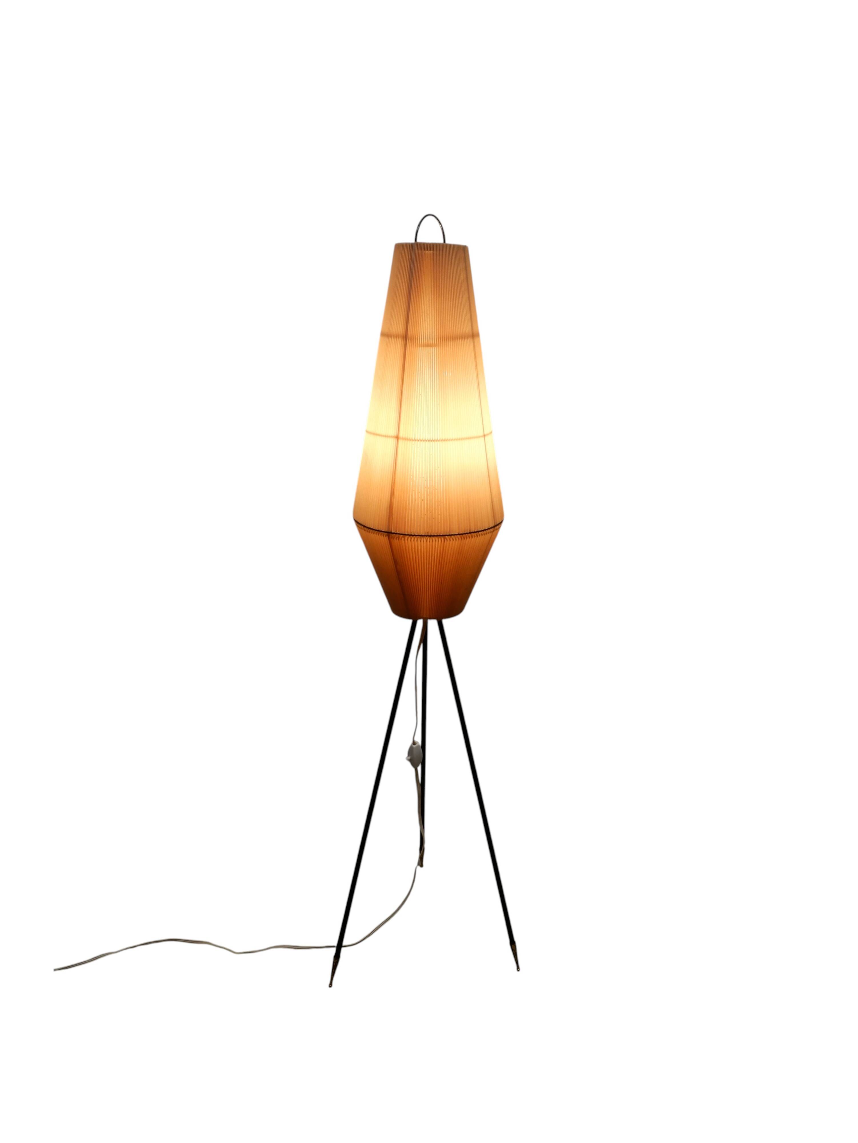 1960s floor lamp, tripod.