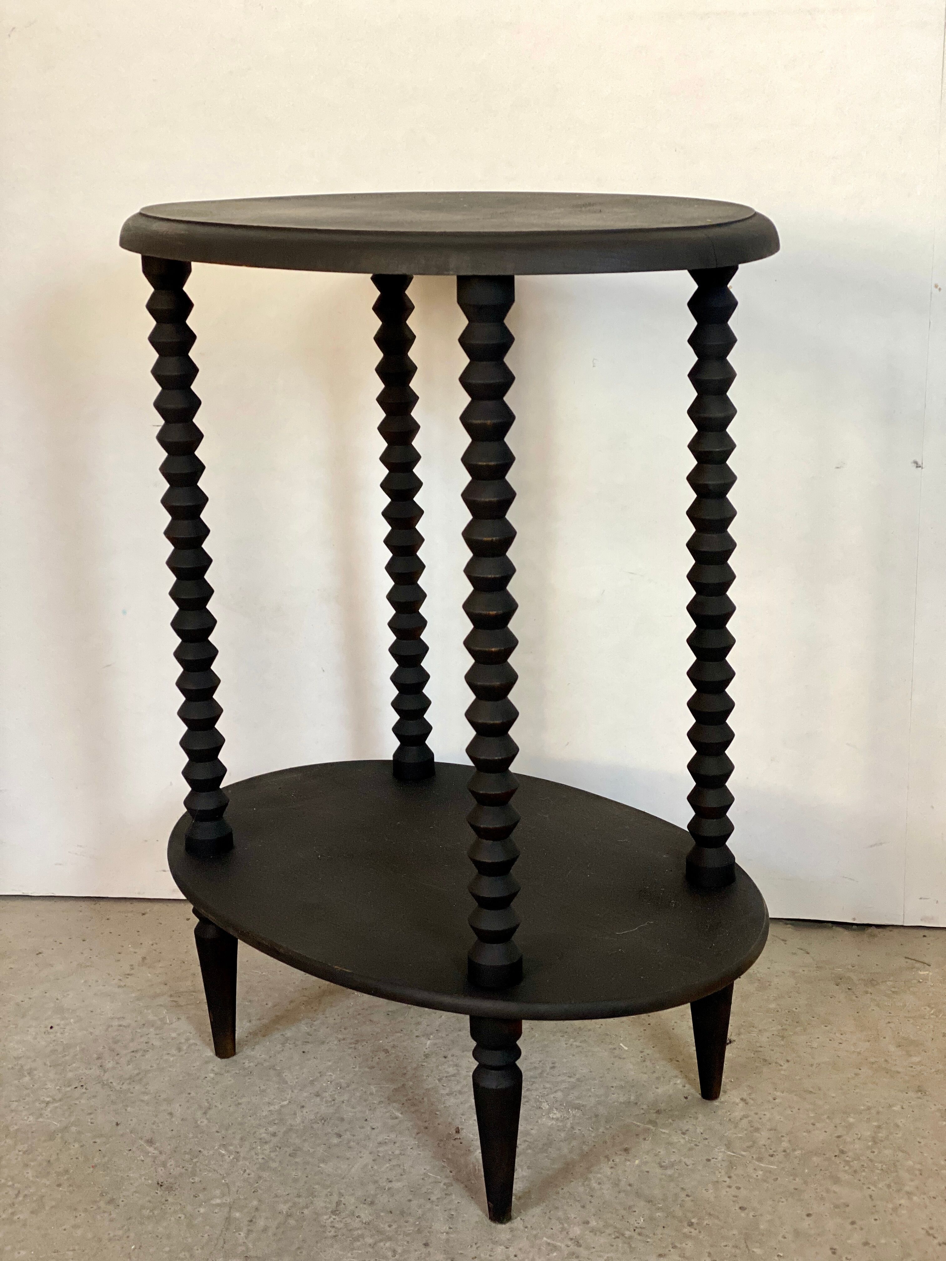 Gueridon double plateaux annees 50