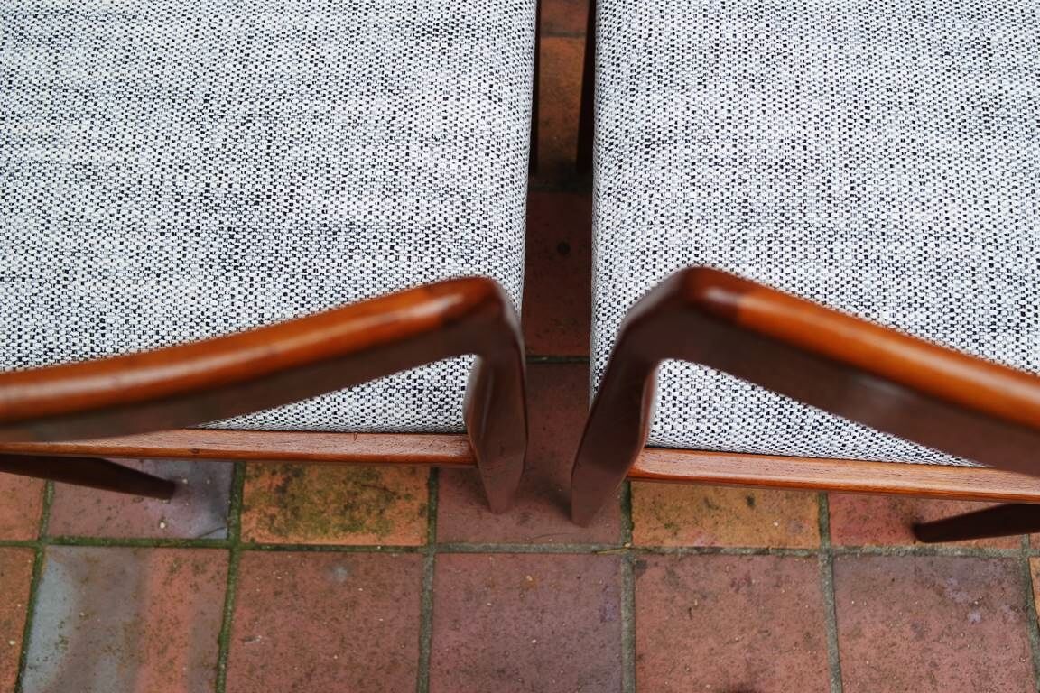 Duo of NF chairs in teak