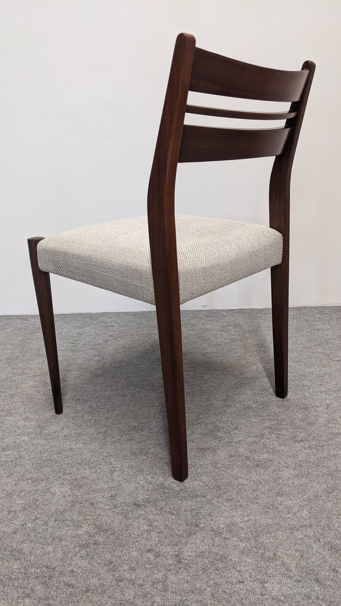 Set of 4 Scandinavian style teak chairs, France circa 1970.
