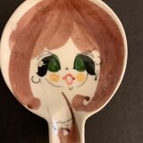 4 individual Italian ceramic stackable ashtrays with women's faces