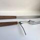 Duo of meat cutlery in solid wood 50s