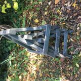 Wooden trestle bench