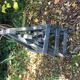 Wooden trestle bench