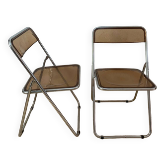 Paire de chaises pliables vintages Modernistes 1970