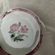 Lot of Vintage Sarreguemines & Digoin – "Dijon" Model | Tart Dish + 8 Plates