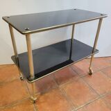 Wheeled service with brass legs