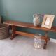 Wooden farm bench