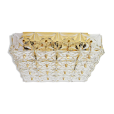 Large faceted crystal ceiling light by Kinkeldey, Germany, 1970s.