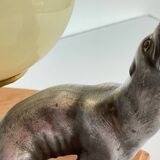 Art Deco Sea Lion blown glass lamp