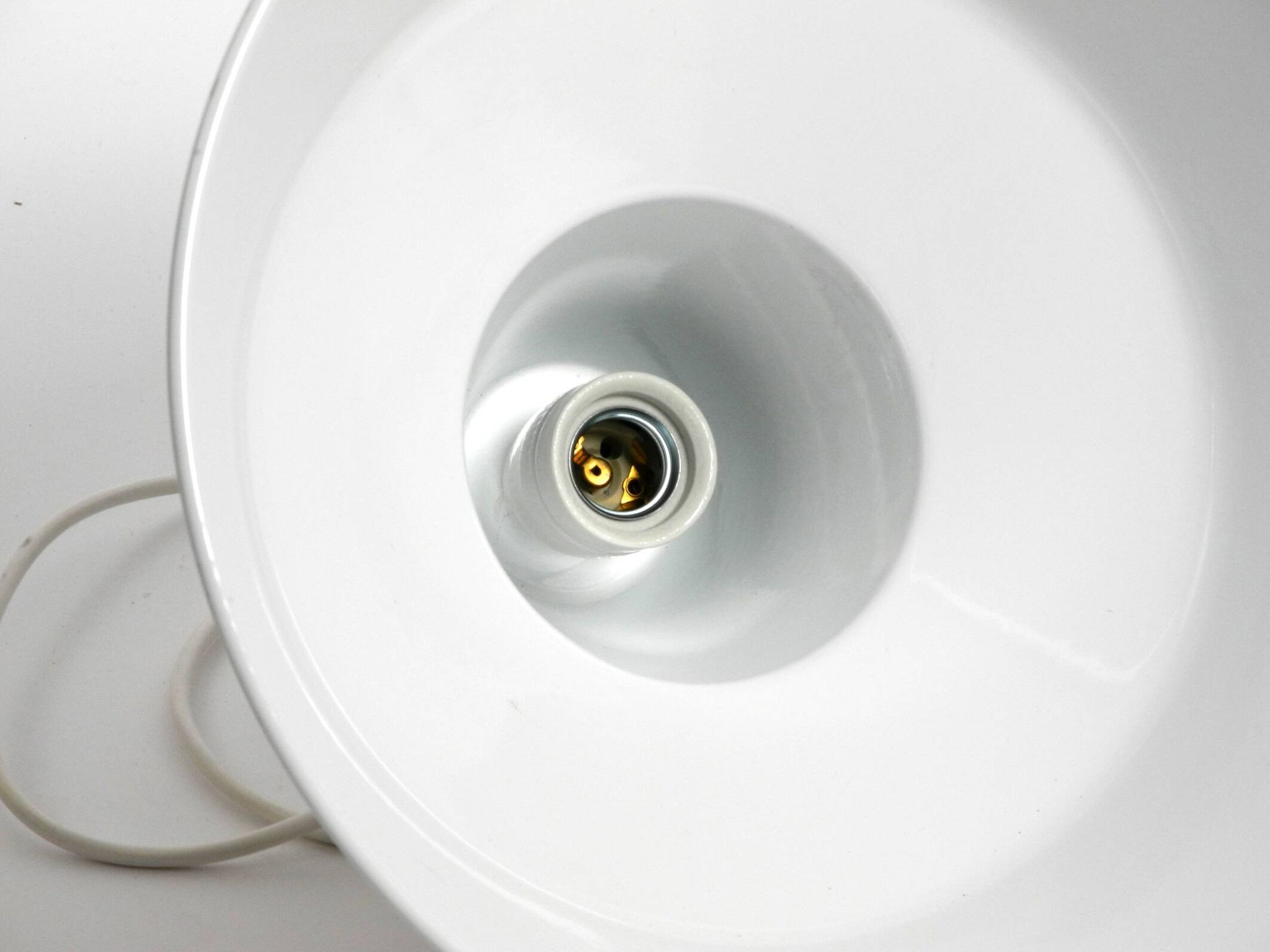 Two 50s metal enamel ceiling lamps by Axel Wedel Madsen for Louis Poulsen