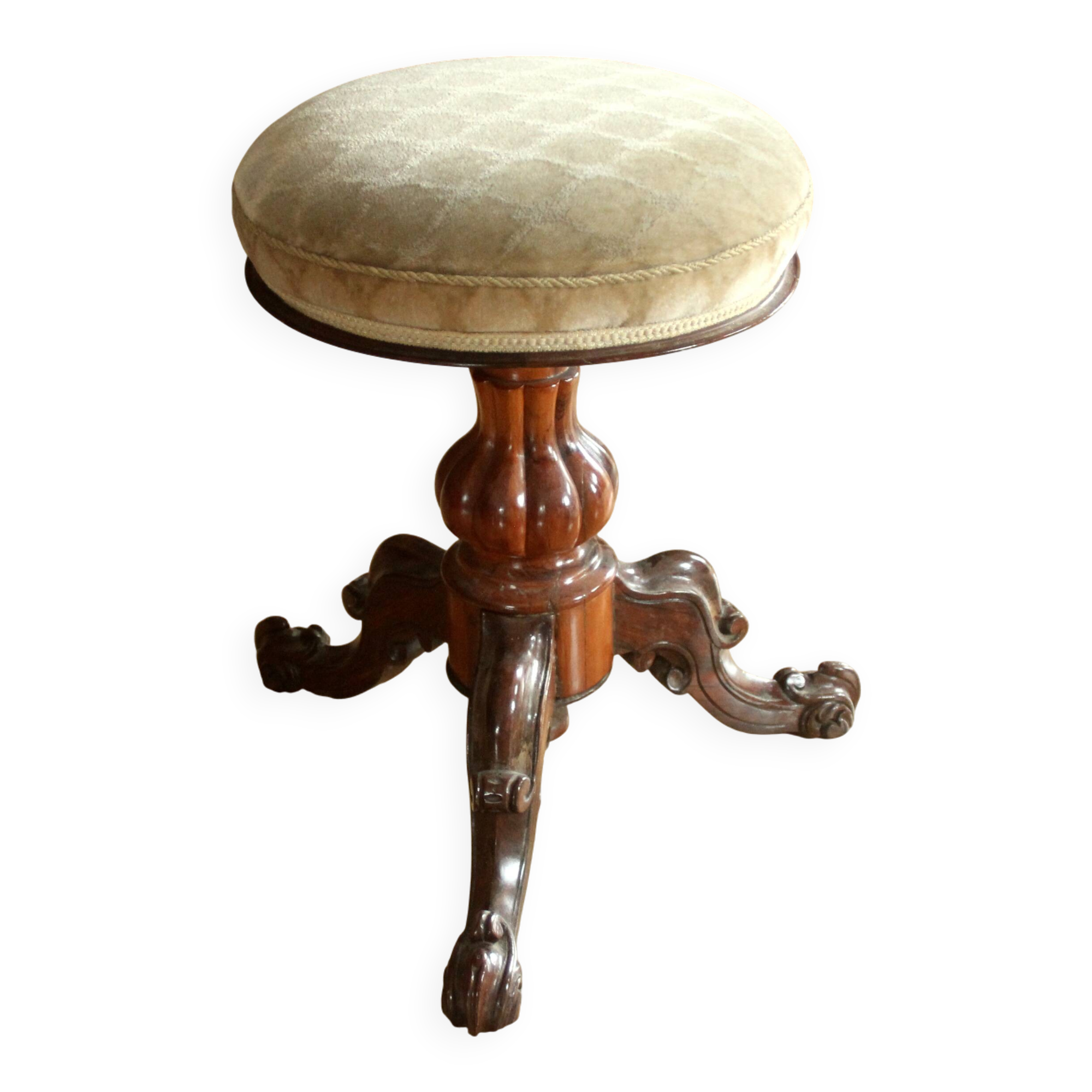 1920s - Antique piano stool - rotatable
