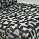 Set of 2 Jacquard postmodern lounge chairs, 1980s Italy.