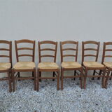Set of six mulched chairs