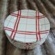 6 checked dinner plates