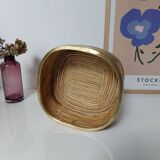 Rattan and brass basket 1970