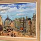 Ollier: oil on canvas mounted on panel, animated view of paris