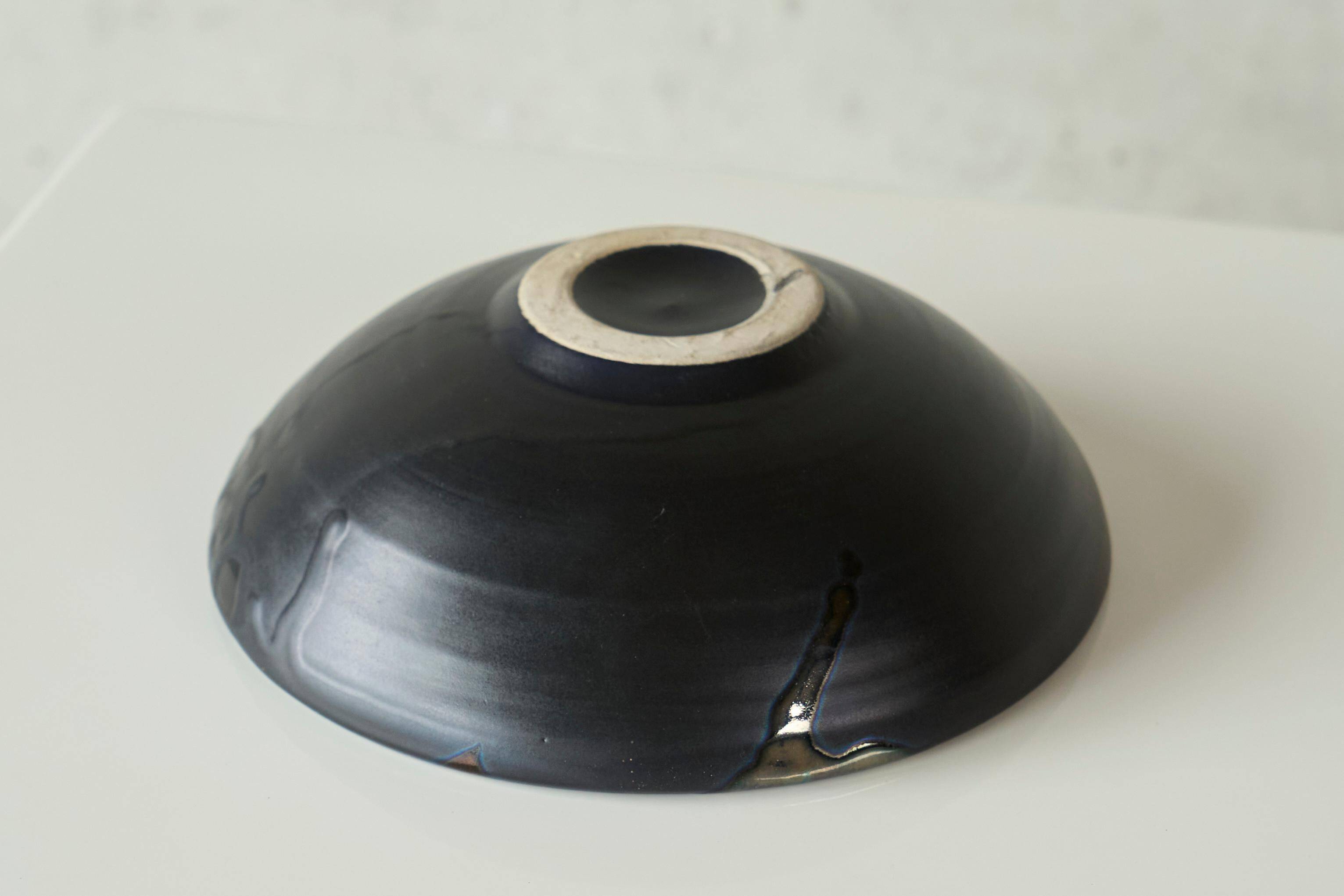 Coupe en poterie japonaise vitrifiée, ère Showa, années 1960