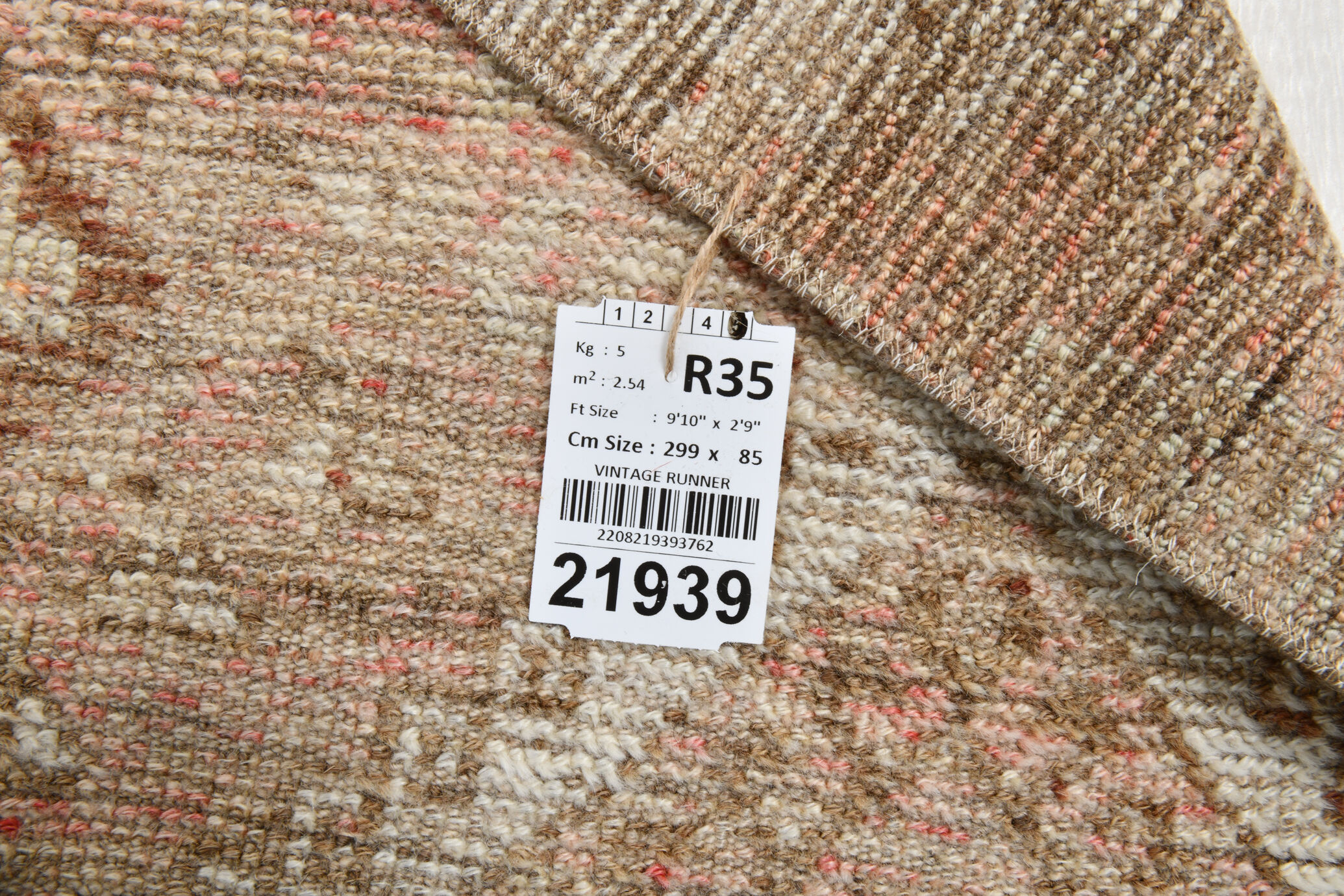 3x10 Brown Tones Oushak Runner Rug, 85x299Cm