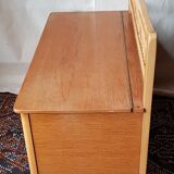 Toy box, 60's light wooden bench