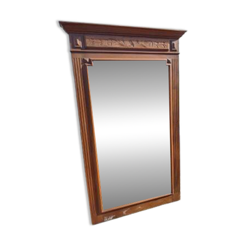 Miroir de cheminée bois
