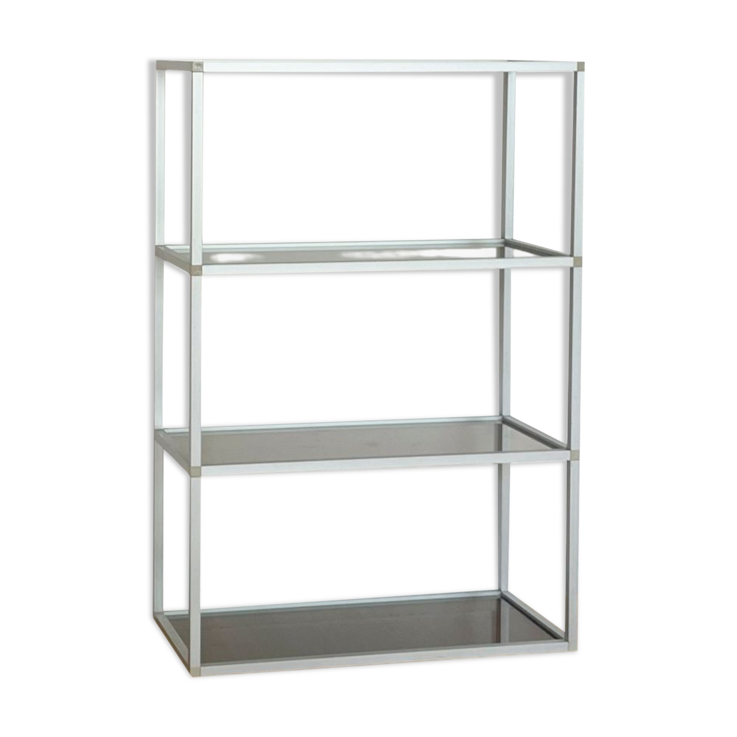 Aluminum and glass shelf
