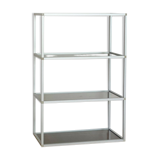 Aluminum and glass shelf