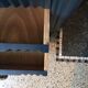 Wooden art deco dreser painted blue