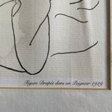 Lithograph by Henri Matisse "Figure draped in a bathrobe" 1929