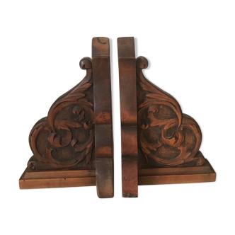 Former wooden bookends