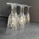 8 champagne flutes - cut crystal – cristalleries royales de champagne