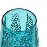 Vase à bulles vintage design bleu Stolle Nieman 1970