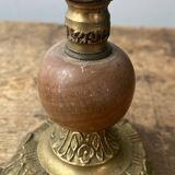 Brass and stone lamp bases
