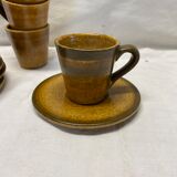 Ensemble de 6 tasses en grès vintage