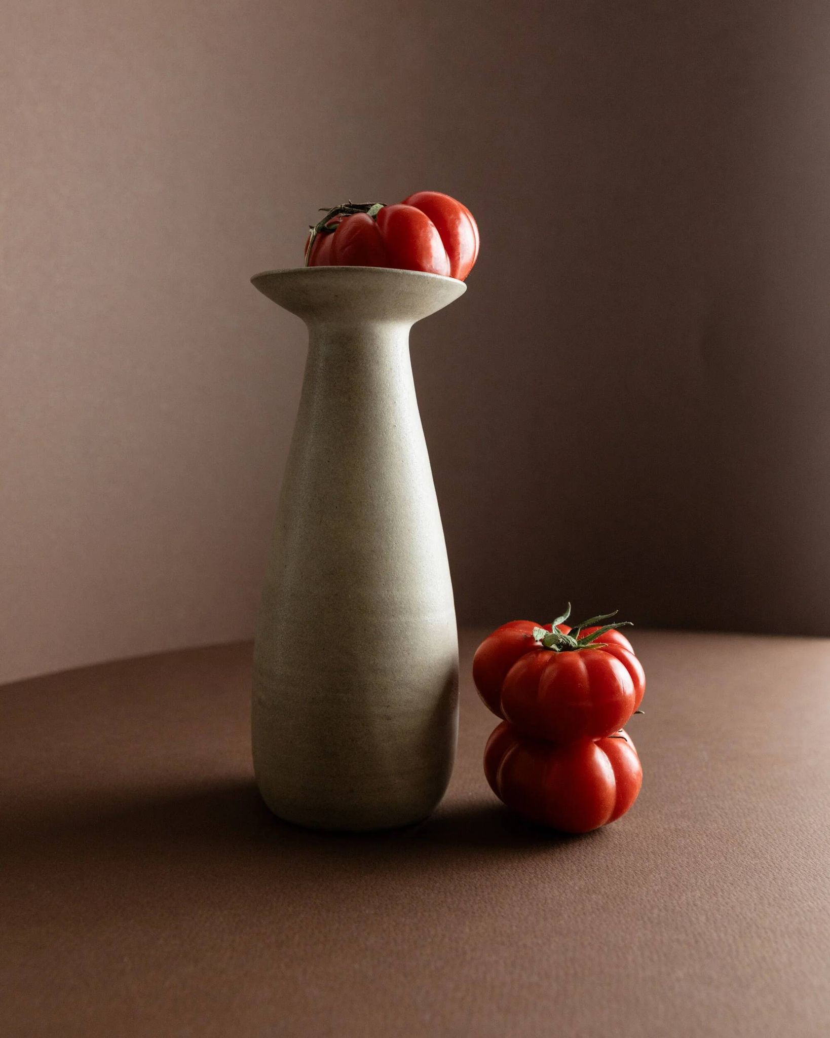 Beige Studio Keramik Ceramic Vase by Heinz Pelzer – West Germany, 1970s Mid-Century
