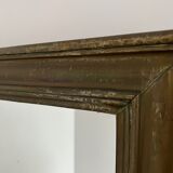 Antique french brass bistro mirror