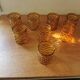 8 verres à whisky vintage en verre jaune