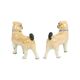 Antique Couple Porcelain Pug Statue Sculpture Art Nouveau 1920