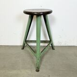 Tabouret d'Atelier Industriel Vert, 1960s