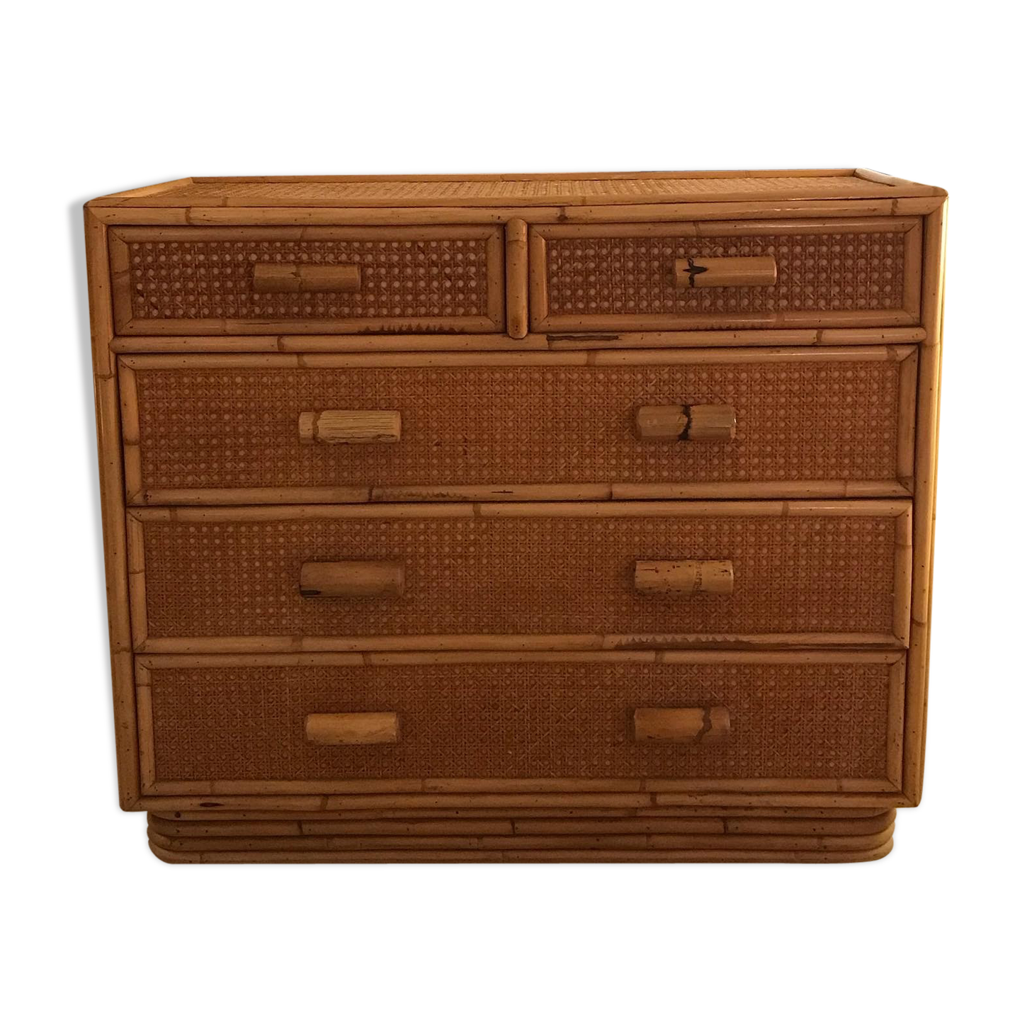 Rattan chest of drawers
