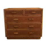 Rattan chest of drawers