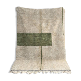 Tapis vert marocain en laine 150cmx250cm