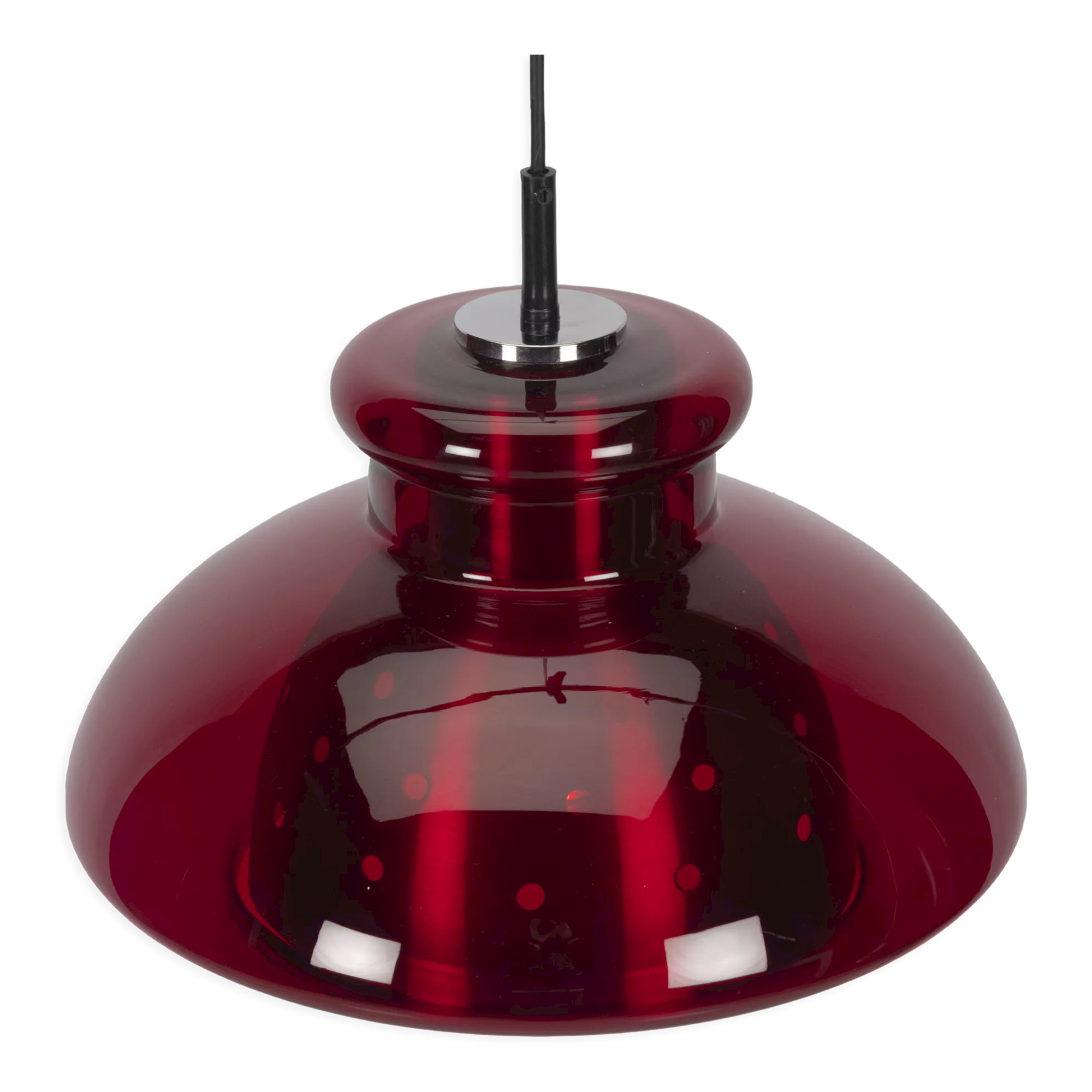Red Glass Doria Lights Pendant Lamp