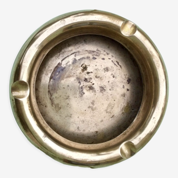 Vintage brass round ashtray